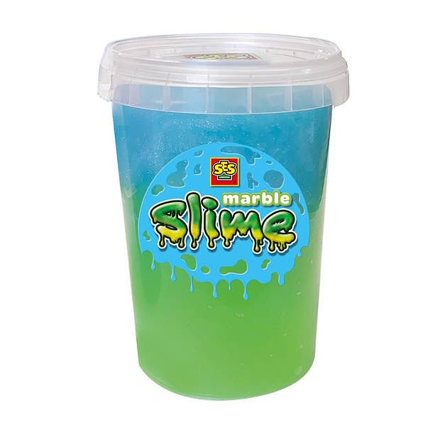 Foto van Marble slime - groen en blauw 200gr