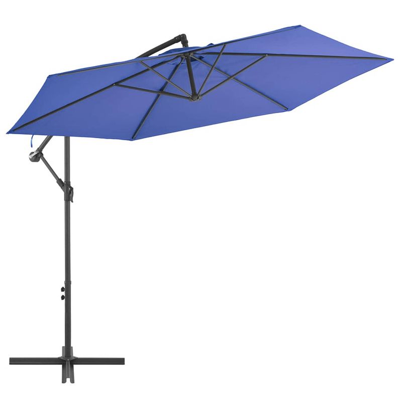 Foto van Vidaxl zweefparasol met aluminium paal 300 cm blauw