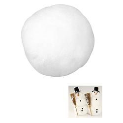 Foto van 16x witte sneeuwballen/sneeuwbollen 6 cm - decoratiesneeuw