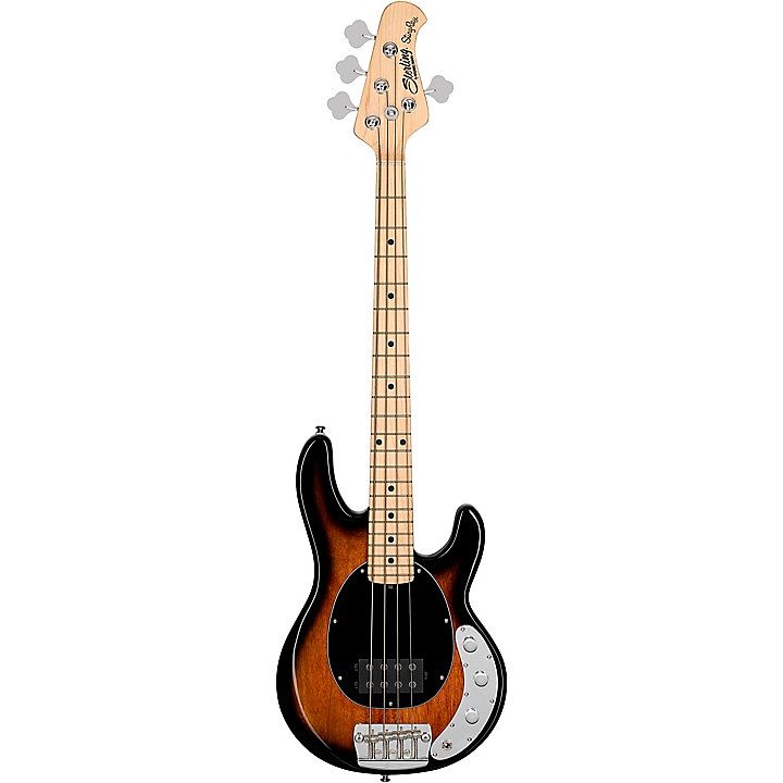 Foto van Sterling by music man rayss4 stingray short scale vintage sunburst elektrische basgitaar