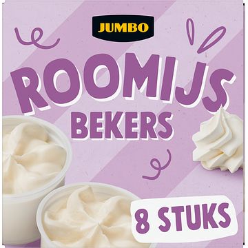 Foto van Jumbo roomijsbekers 8 stuks 400g