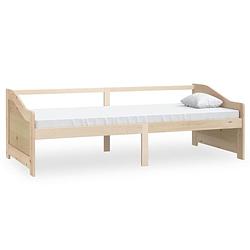 Foto van The living store bedbank slaapbank massief grenenhout - 204 x 98 x 66 cm - logeerbed en bank