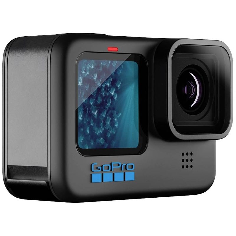 Foto van Gopro hero11 black actioncam 5.3k, 4k, 2.7k, waterdicht, schokbestendig, time-lapse, wifi, beeldstabilisering, touchscreen