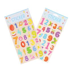 Foto van Stickervelletjes - 2x - 25 sticker cijfers 0-9 - gekleurd - nummers - stickers