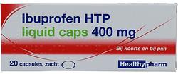Foto van Healthypharm ibuprofen 400mg liquid capsules 20st