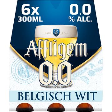 Foto van Affligem belgisch wit 0.0 bier fles 6 x 30cl bij jumbo