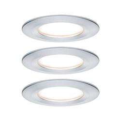 Foto van Paulmann nova inbouwlamp voor badkamer set van 3 stuks led led 18 w ip44 aluminium (gedraaid)