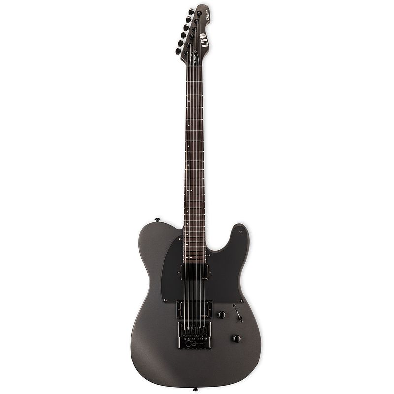 Foto van Esp ltd deluxe te-1000 evertune charcoal metallic satin elektrische gitaar