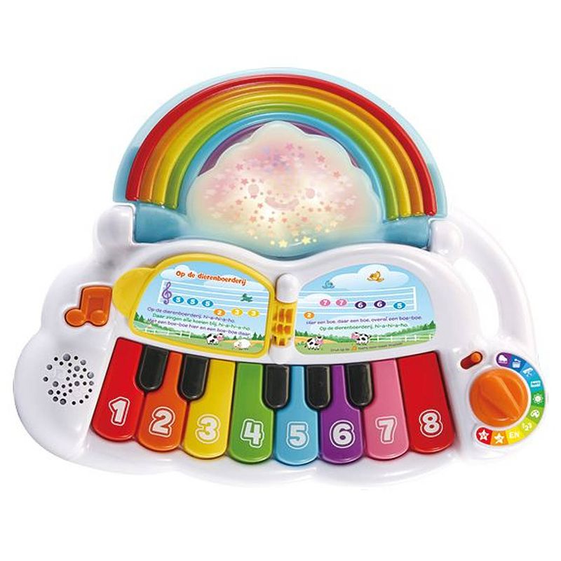 Foto van Vtech magische regenboog piano 35 cm wit