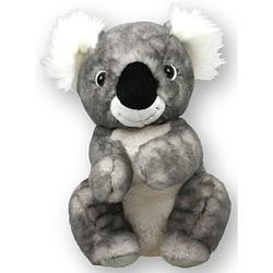 Foto van Inware pluche koala beer knuffeldier - grijs - zittend - 22 cm - knuffel boederijdieren