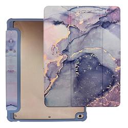 Foto van Hem marble purple ipad hoes geschikt voor ipad 10.2 (2019/2020/2021)-10.2 inch vouwbare cover - met stylus opbergvakje