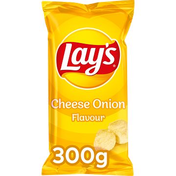 Foto van Lay's cheese onion kaas ui chips 300g bij jumbo