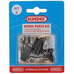 Foto van Elvedes hydraulische onderdelen kit 6 m8x1 + banjo rvs