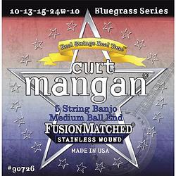 Foto van Curt mangan banjo medium 5-string ball-end stainless snarenset voor 5-snarige banjo