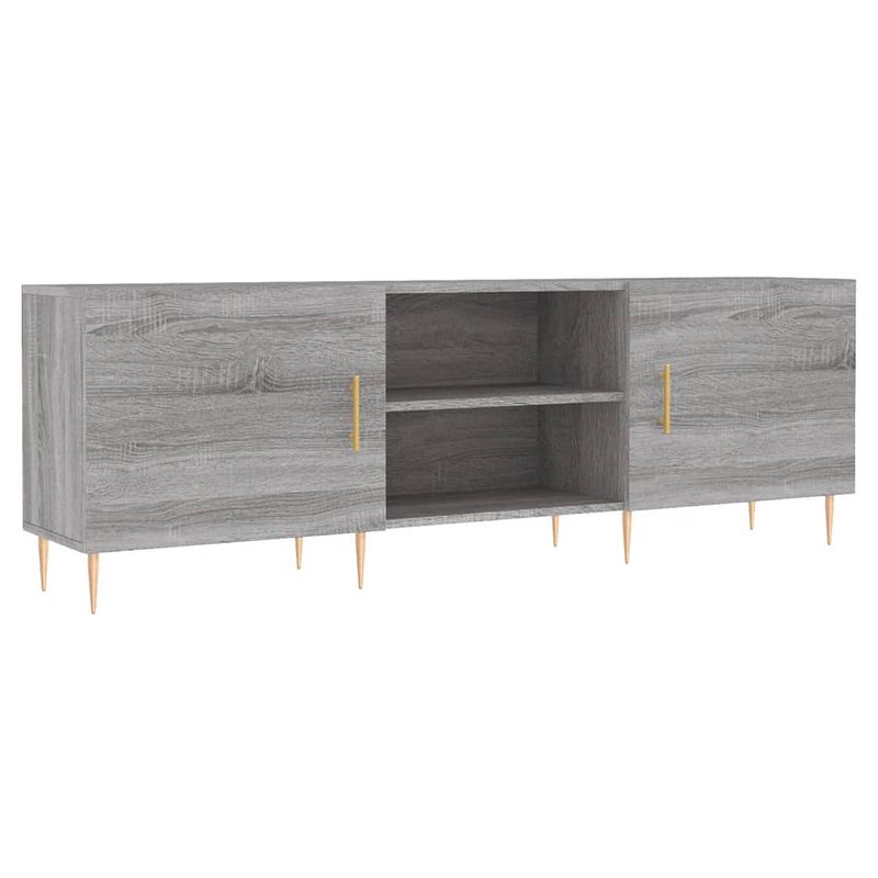 Foto van The living store tv-meubel x - kast - 150 x 30 x 50 cm - grijs sonoma eiken