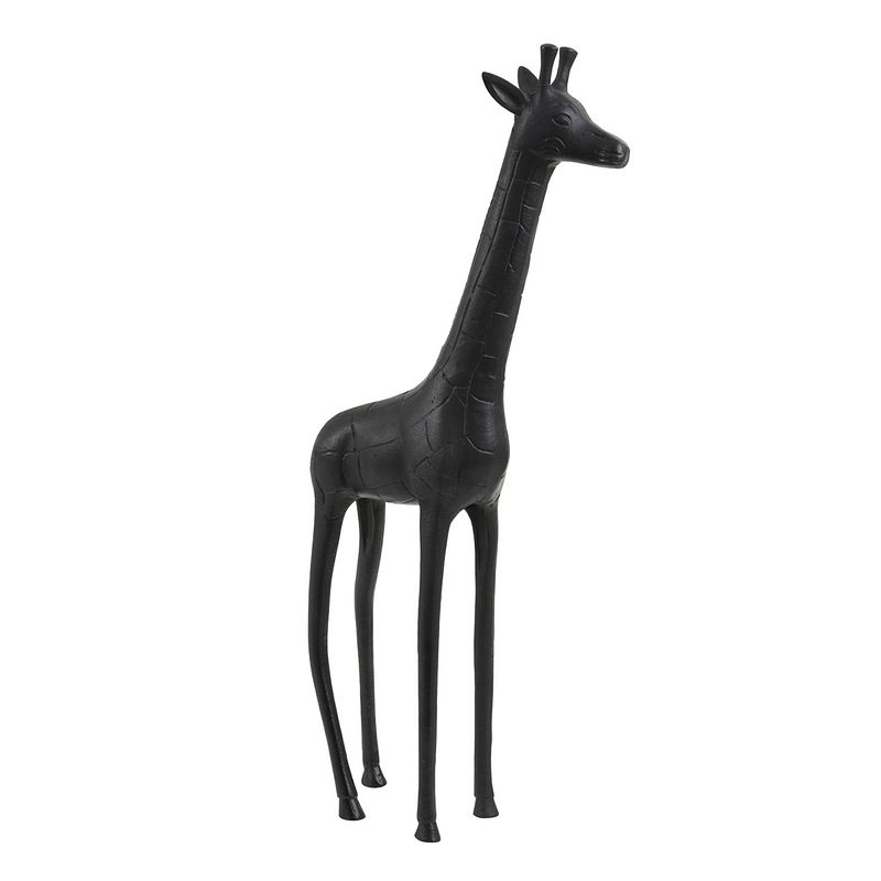 Foto van Light&living ornament 28x11x63 cm giraffe zwart