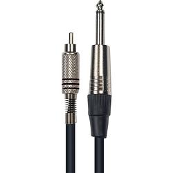 Foto van Yellow cable k01-3 rca male - 6.3mm ts jack male