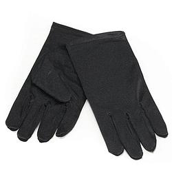 Foto van Verkleed handschoenen voor kinderen - zwart - polyester - one size - kort model - verkleedhandschoenen