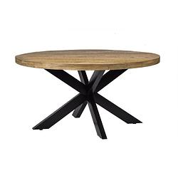 Foto van Livingfurn - eettafel - strong round spider 130 cm