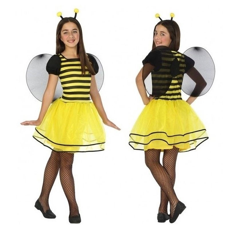 Foto van Bijen verkleedjurkje voor kinderen 140 (10-12 jaar) - carnavalskostuums