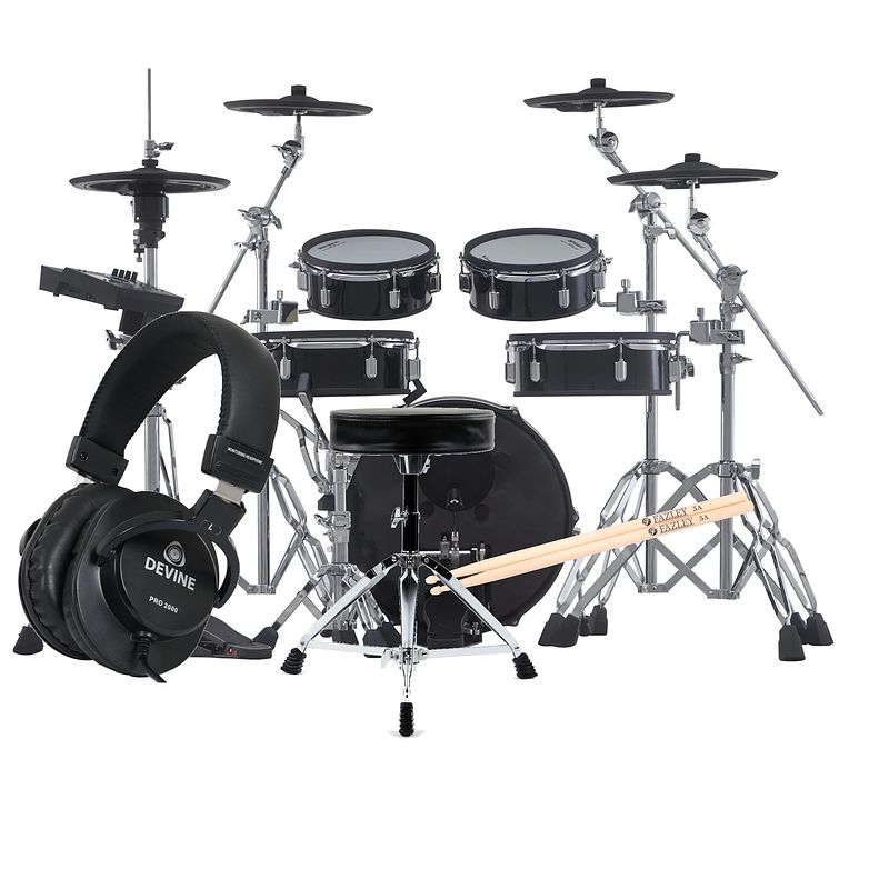 Foto van Roland vad306 v-drums acoustic design complete hardware bundel incl. hoofdtelefoon