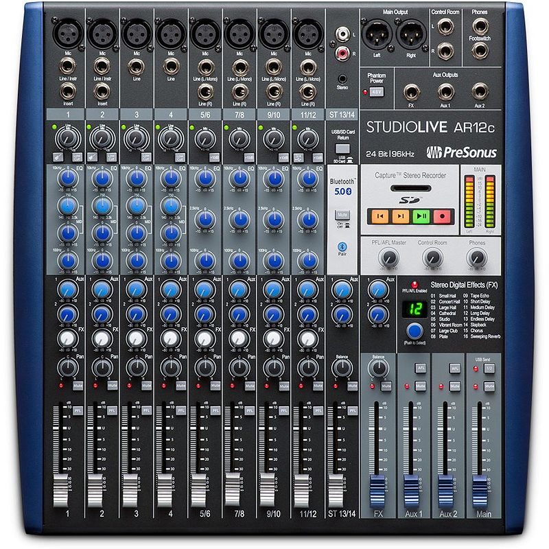 Foto van Presonus studiolive ar12c hybride 12-kanaals mixer