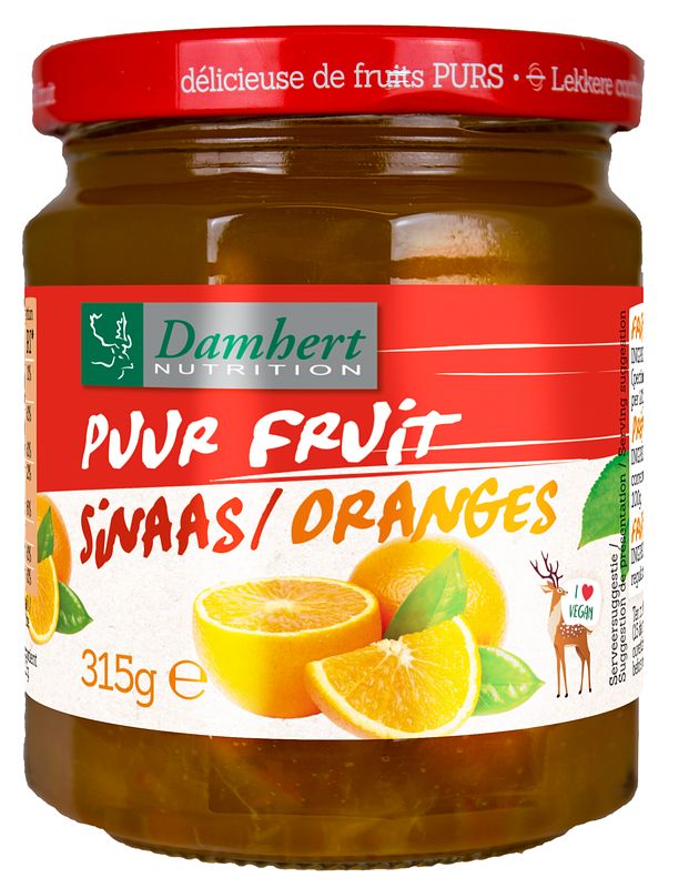 Foto van Damhert puur fruit confituur sinaas