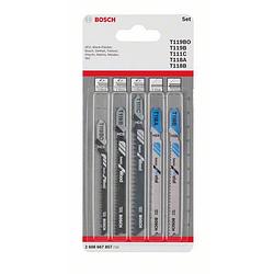 Foto van Bosch accessories 2608667857 decoupeerzaagblad-set wood and metal basic, 5-delig, eennokschacht 5 stuk(s)