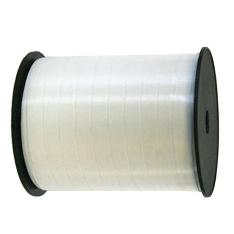 Foto van Cadeaulint/sierlint in de kleur wit 5 mm x 500 meter - cadeauversiering