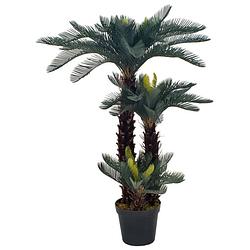 Foto van Vidaxl kunstplant met pot cycaspalm 125 cm groen