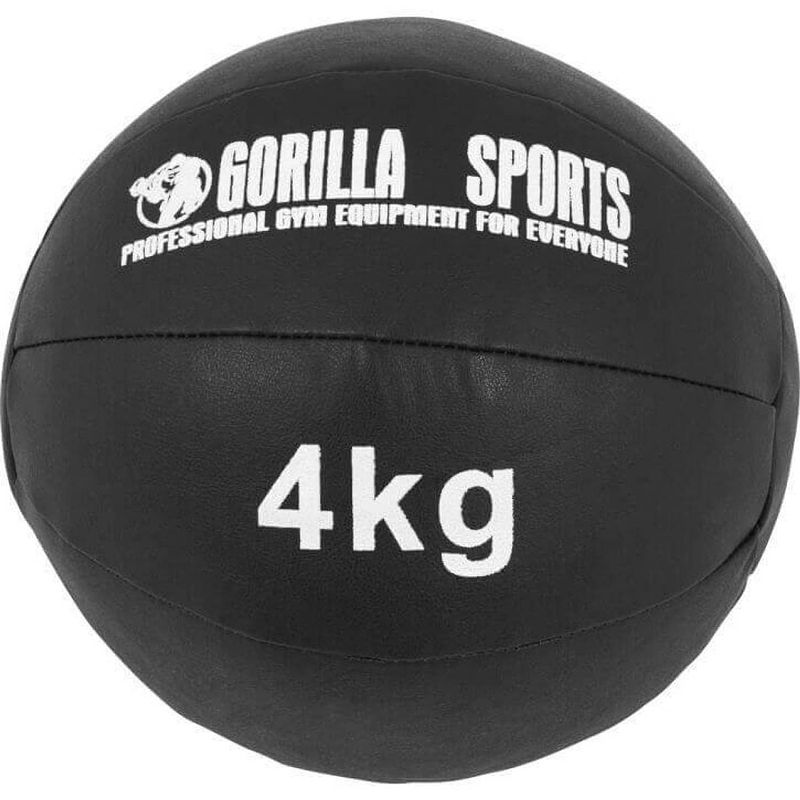 Foto van Gorilla sports medicijnbal - medicine ball - kunstleer - 4 kg