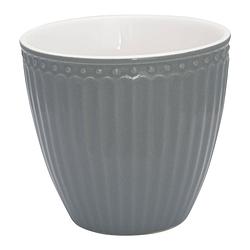 Foto van Greengate beker (latte cup) alice nordic stone grijs 300 ml - ø 10 cm