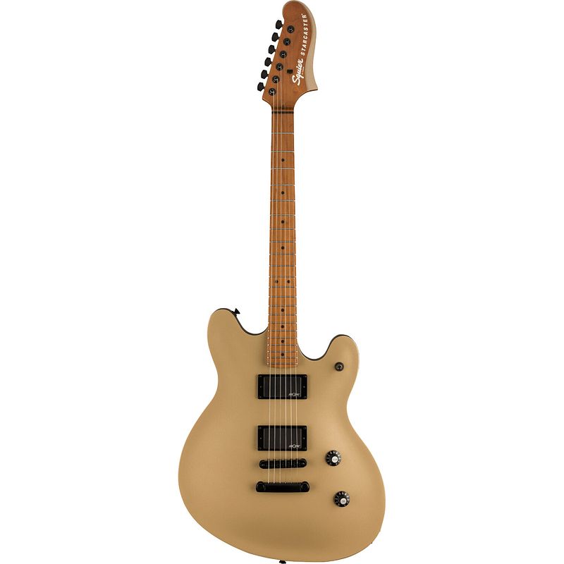 Foto van Squier contemporary active starcaster shoreline gold semi-akoestische gitaar