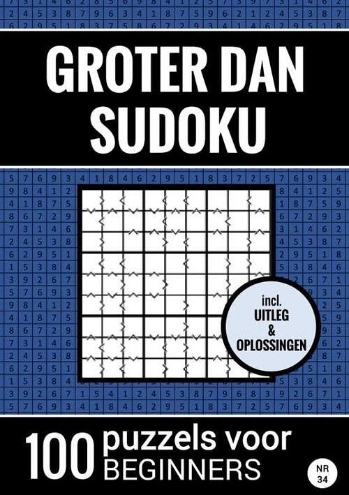 Foto van Groter dan sudoku - 100 puzzels voor beginners - nr. 34 - sudoku puzzelboeken - paperback (9789464800999)