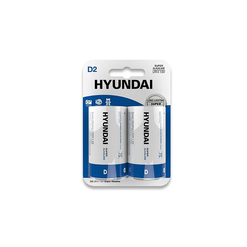 Foto van Hyundai - super alkaline d batterijen - 2 stuks