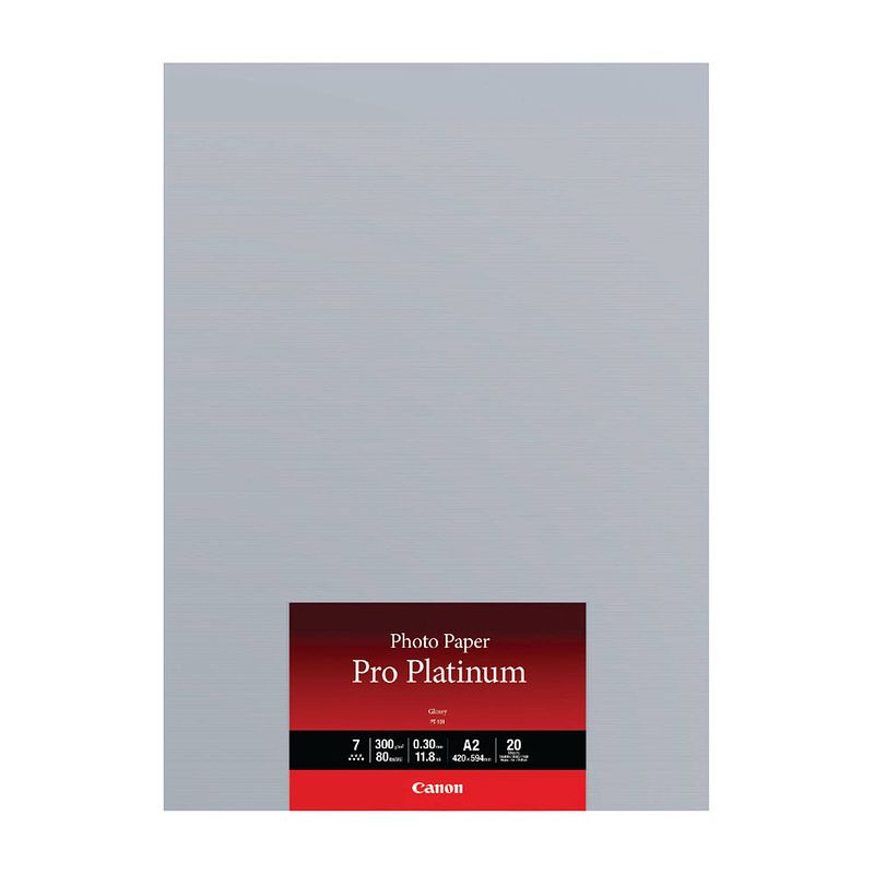 Foto van Canon pt-101 a 2, 20 vel photo paper pro platinum 300 g