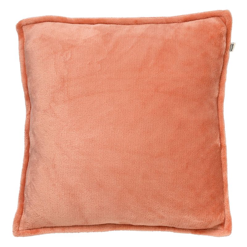 Foto van Dutch decor cilly - sierkussen van fleece muted clay 45x45 cm - roze - roze