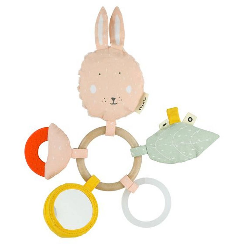 Foto van Trixie speelring mrs. rabbit 24 cm katoen/polyester/tpe roze