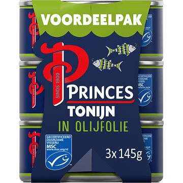 Foto van Princes tonijn in olijfolie voordeelpak 3x145g msc bij jumbo