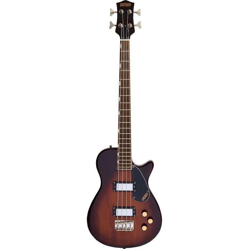 Foto van Gretsch streamliner jet club bass single-cut havana burst elektrische basgitaar