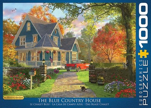 Foto van The blue country house - dominic davison (1000 stukjes) - puzzel;puzzel (0628136609784)