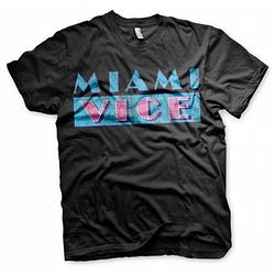 Foto van Jaren 80 verkleed thema miami vice t-shirt heren zwart m - feestshirts