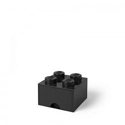 Foto van Lego brick 4 opberglade - zwart