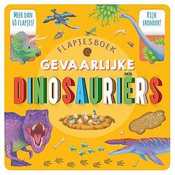 Foto van Flapjesboek gevaarlijke dinosauriërs - helen catt - kartonboekje;kartonboekje (9789036645966)