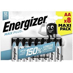 Foto van Energizer max plus aa batterij (penlite) alkaline 1.5 v 8 stuk(s)
