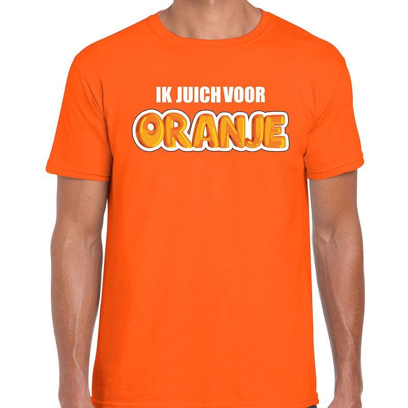 Foto van Oranje fan shirt / kleding holland ik juich voor oranje ek/ wk voor heren xl - feestshirts