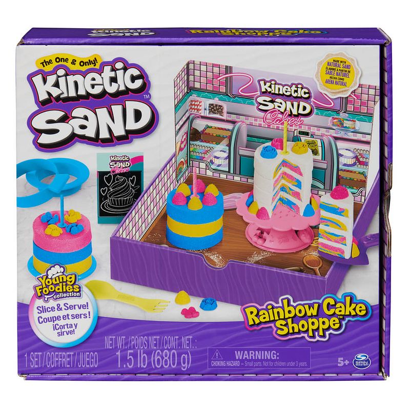 Foto van Kinetic sand speelzand regenboog taartwinkel