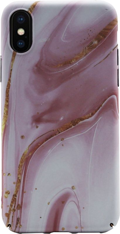 Foto van Bluebuilt pink marble hard case apple iphone xs / x back cover