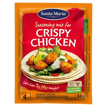 Foto van Santa maria crispy chicken kruidenmix mild 50g bij jumbo