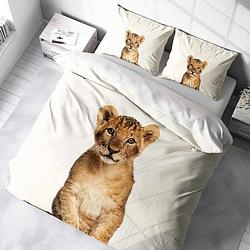 Foto van Dlc lion dekbedovertrek lits-jumeaux (240 x 200/220 cm + 2 kussenslopen) dekbedovertrek